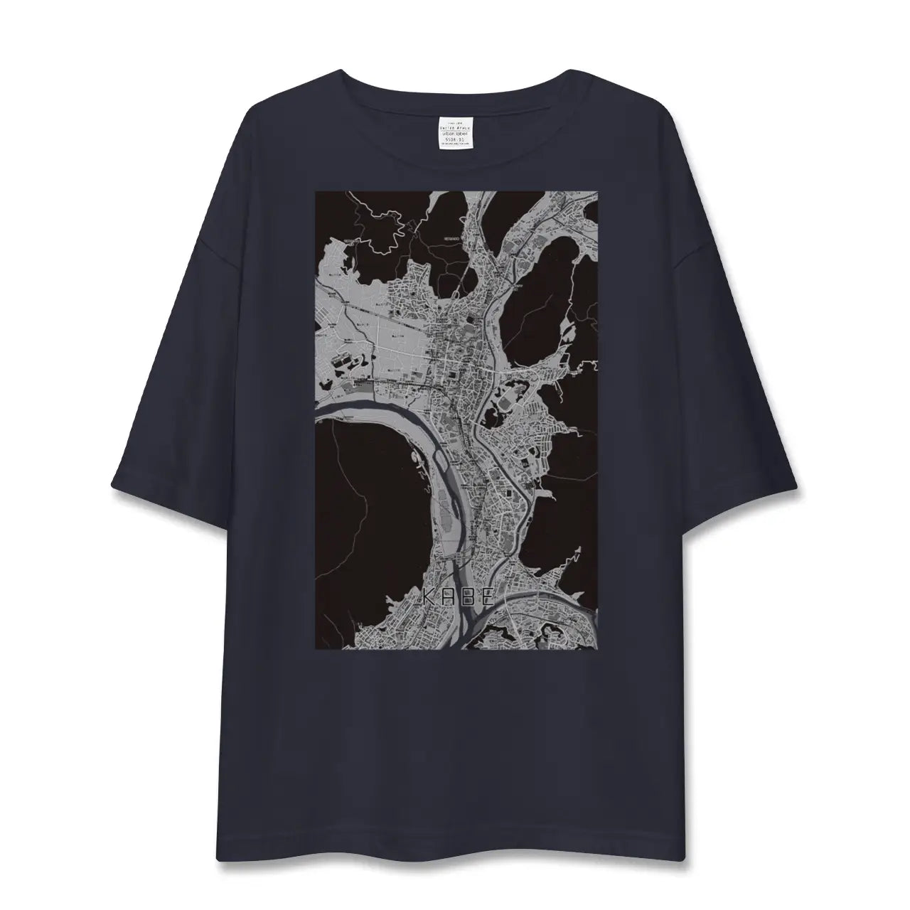 【可部(広島県)】地図柄ビッグシルエットTシャツ