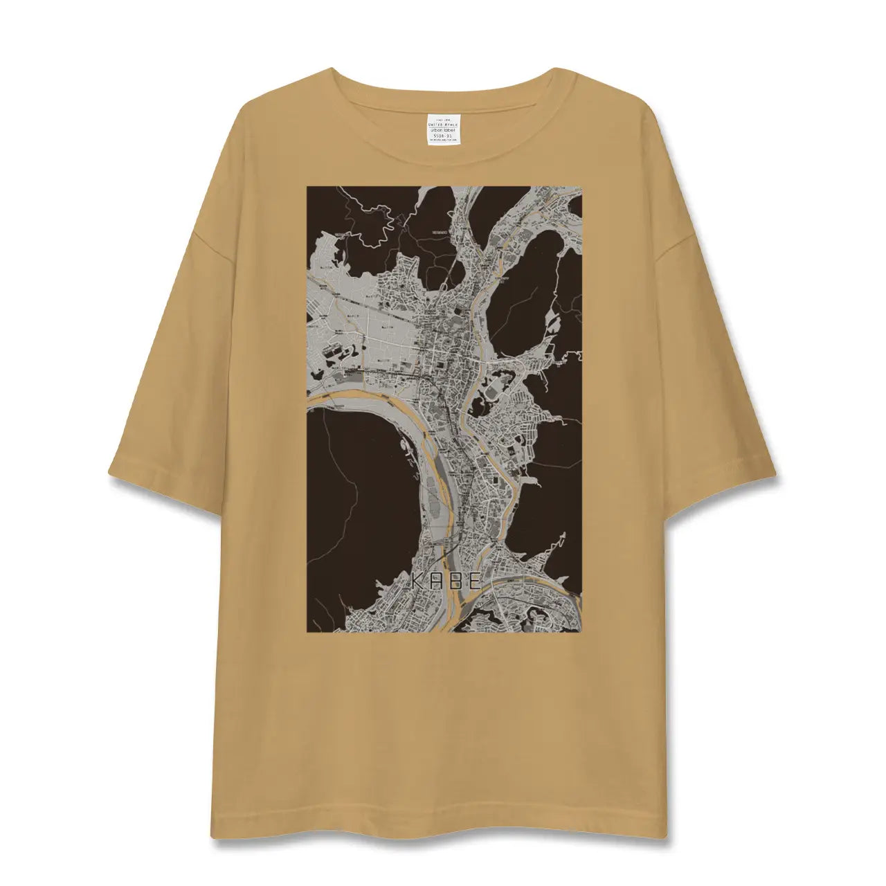 【可部(広島県)】地図柄ビッグシルエットTシャツ