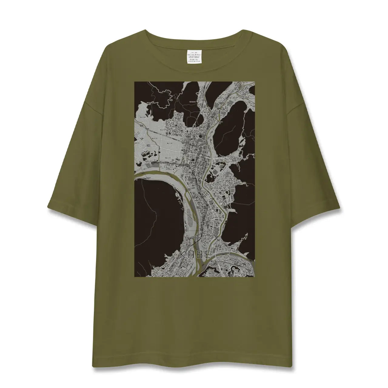 【可部(広島県)】地図柄ビッグシルエットTシャツ