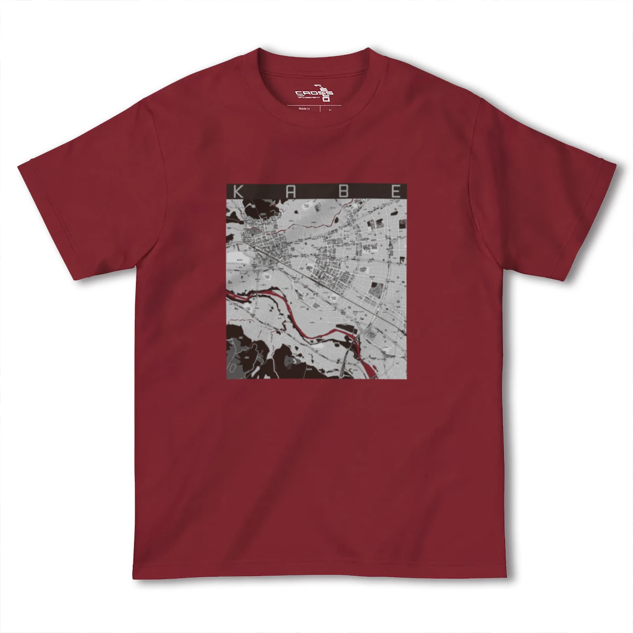 【河辺(東京都)】地図柄ヘビーウェイトTシャツ