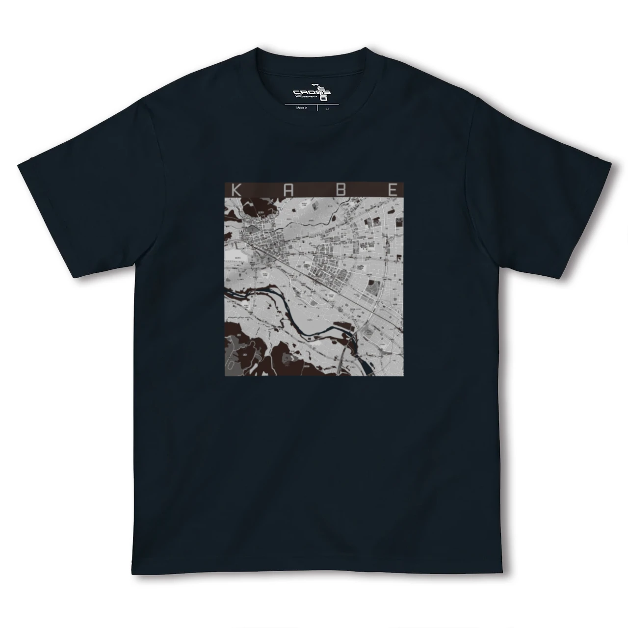 【河辺(東京都)】地図柄ヘビーウェイトTシャツ