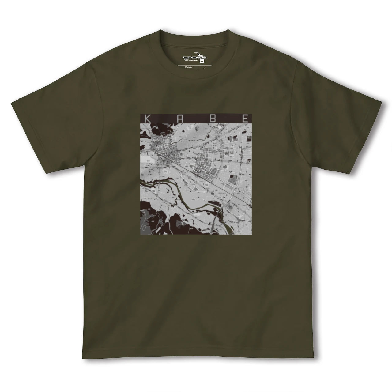 【河辺(東京都)】地図柄ヘビーウェイトTシャツ