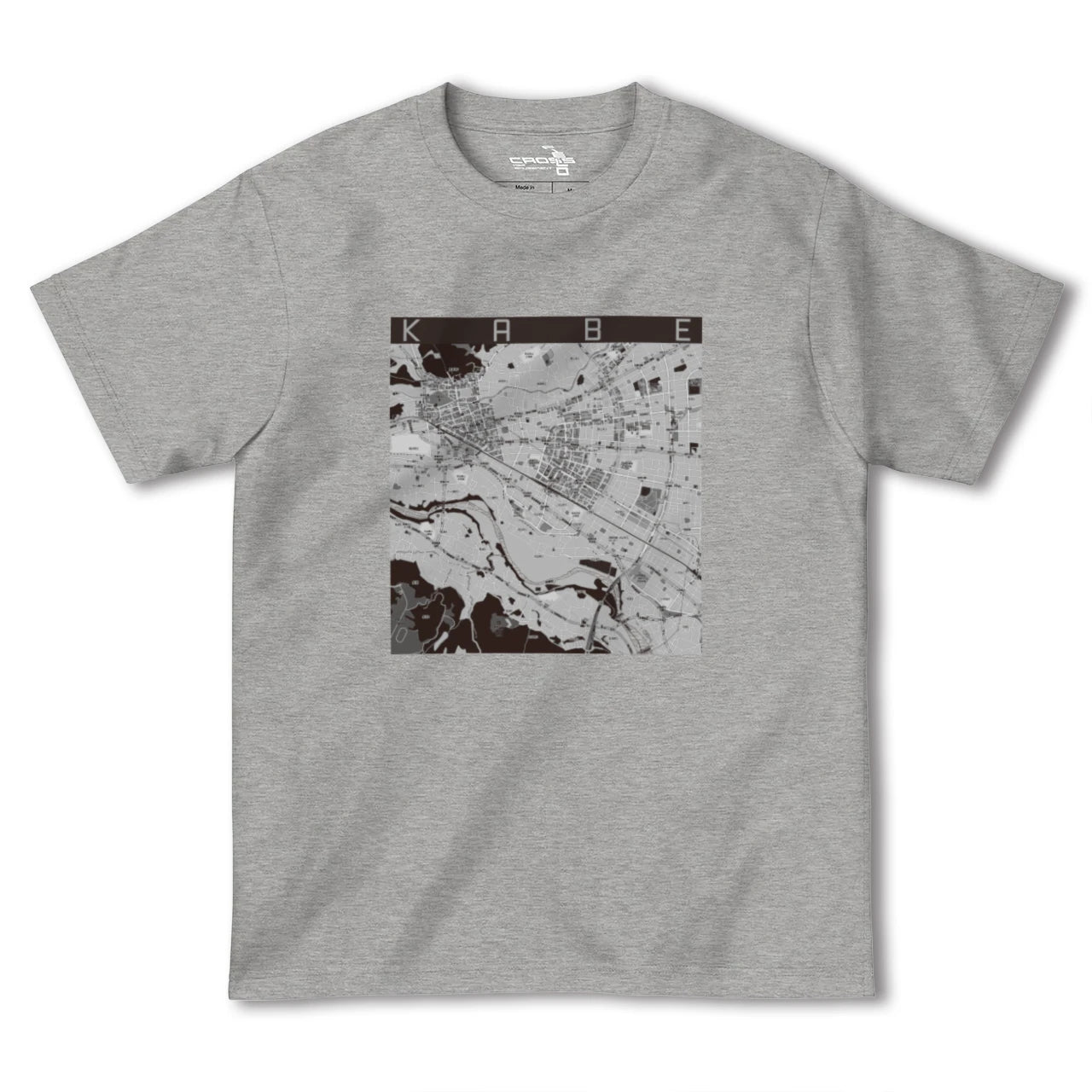 【河辺(東京都)】地図柄ヘビーウェイトTシャツ