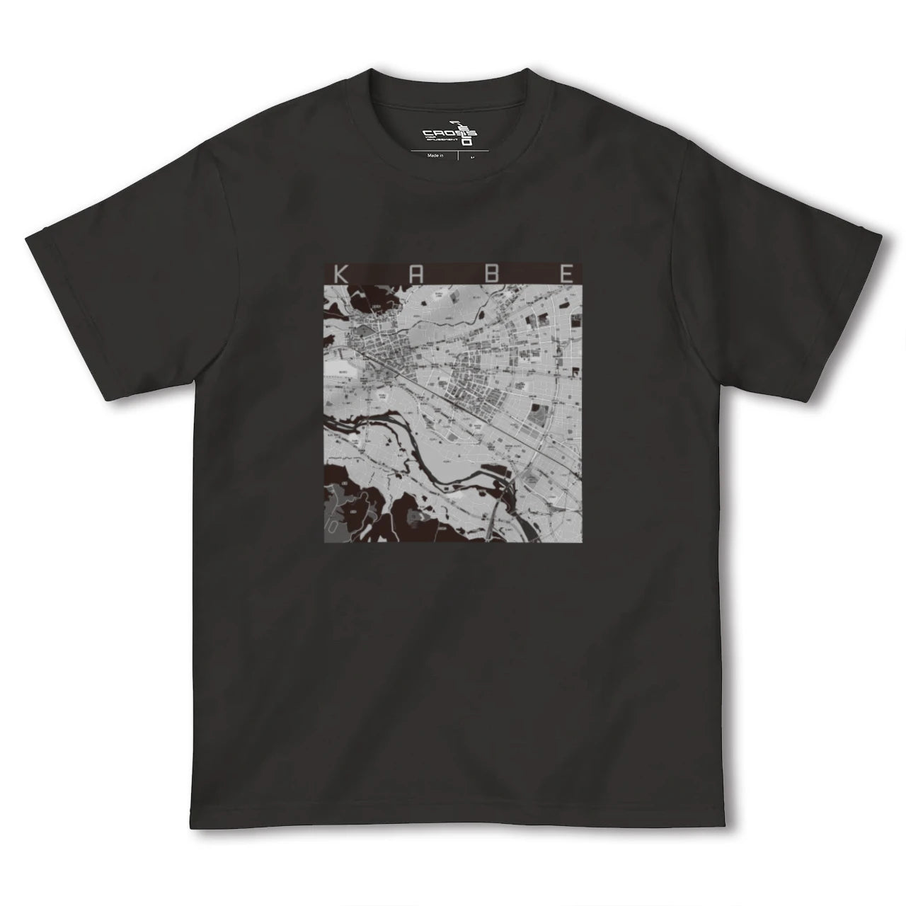 【河辺(東京都)】地図柄ヘビーウェイトTシャツ