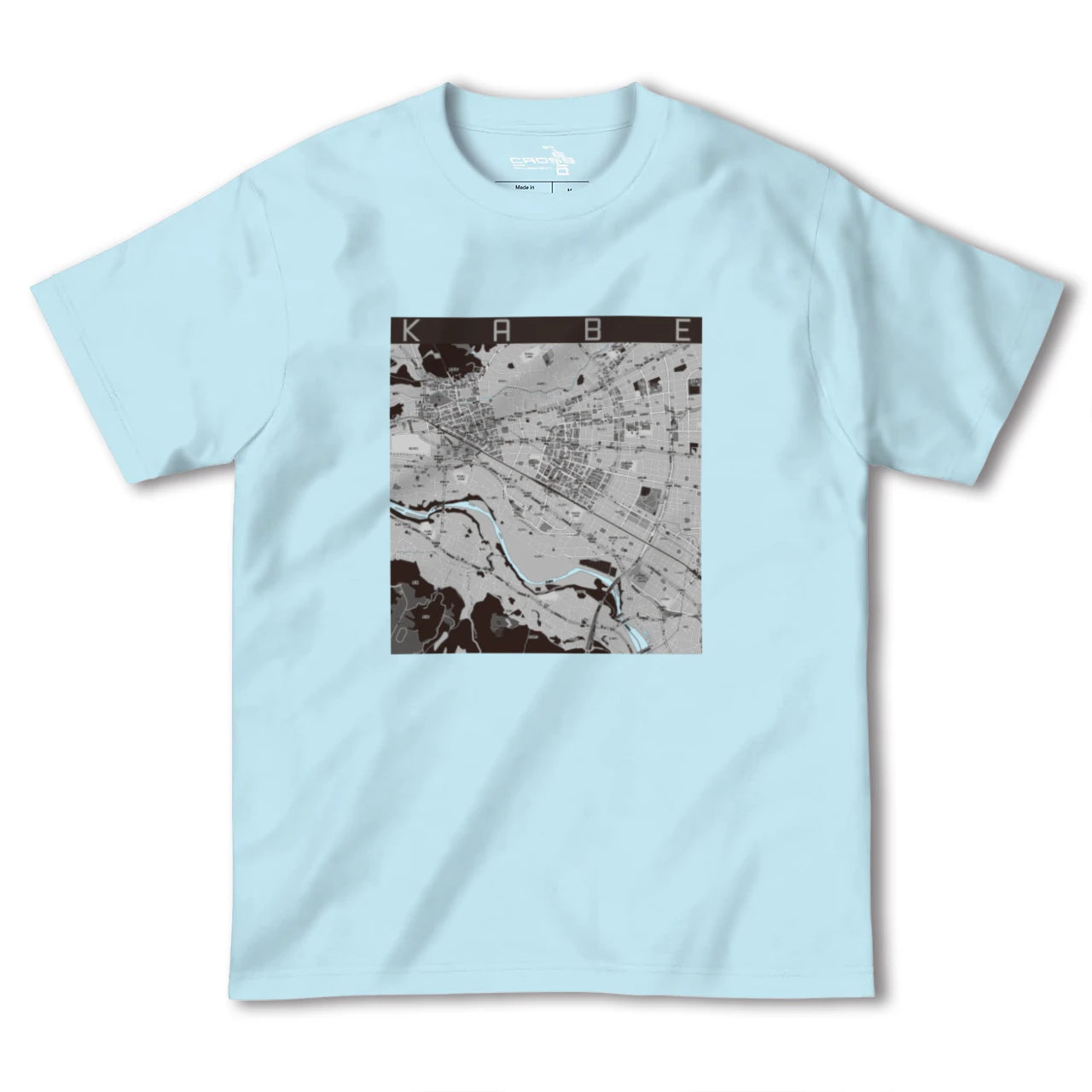 【河辺(東京都)】地図柄ヘビーウェイトTシャツ
