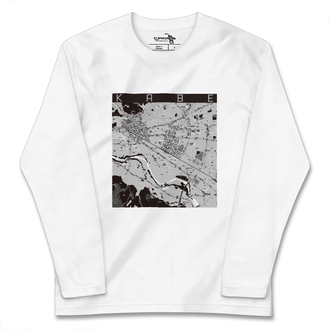 【河辺(東京都)】地図柄ロングスリーブTシャツ