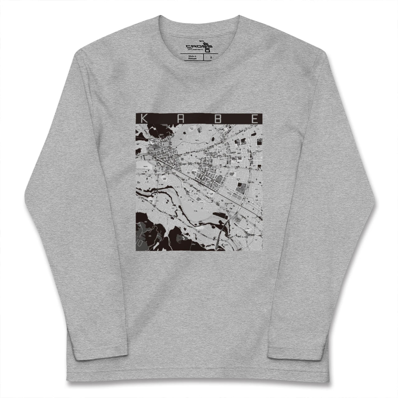【河辺(東京都)】地図柄ロングスリーブTシャツ