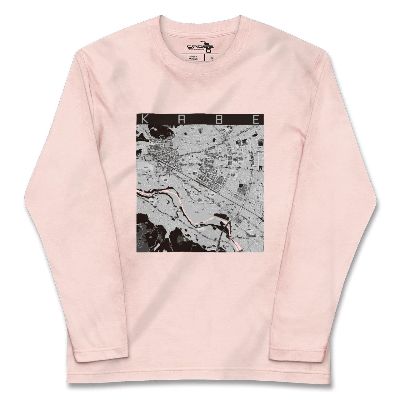 【河辺(東京都)】地図柄ロングスリーブTシャツ