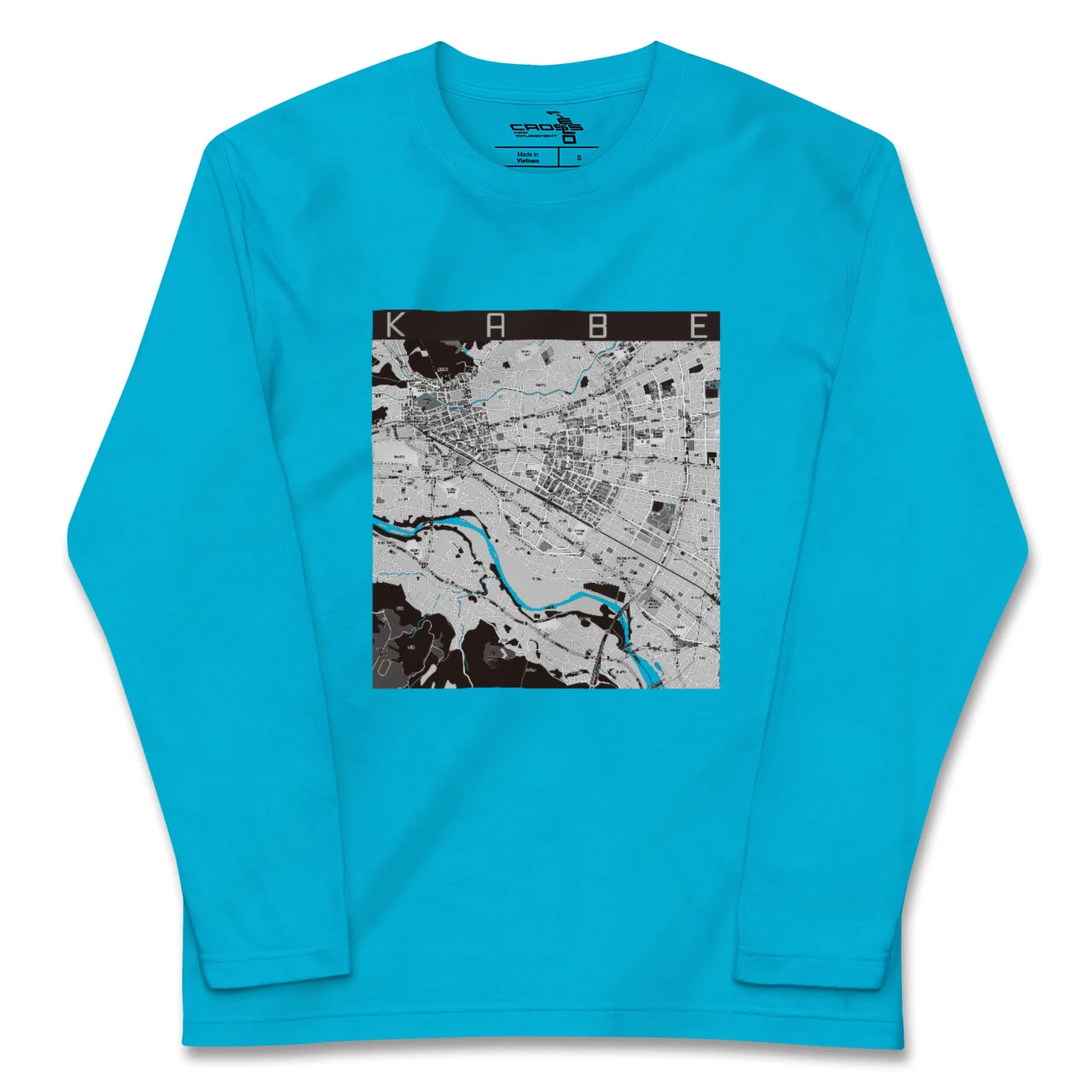【河辺(東京都)】地図柄ロングスリーブTシャツ