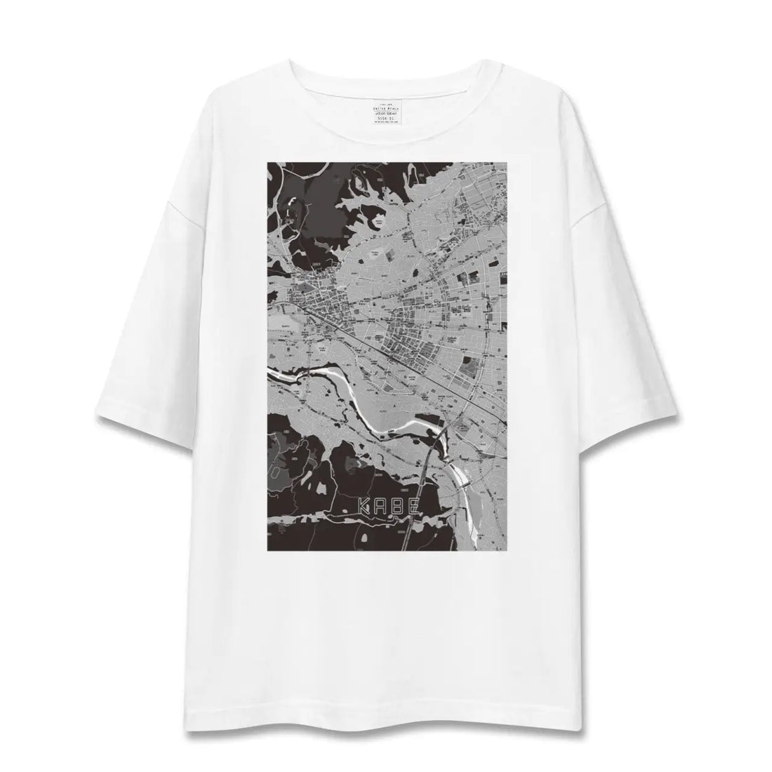 【河辺(東京都)】地図柄ビッグシルエットTシャツ