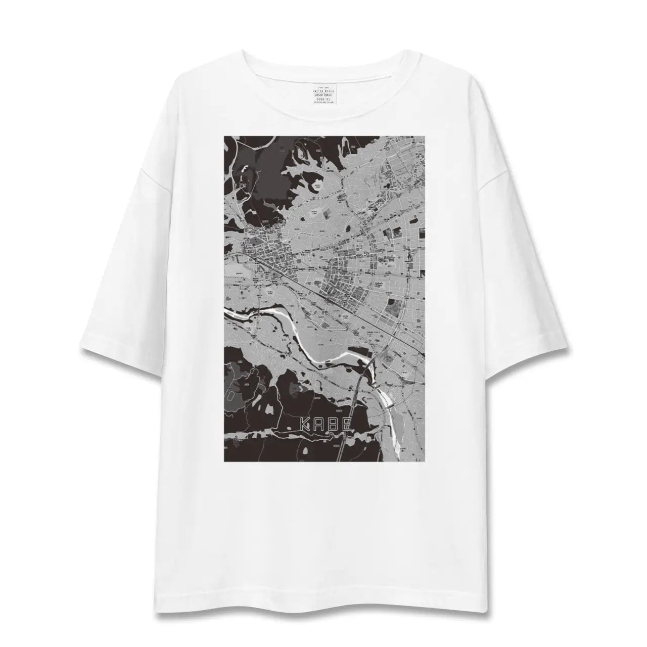 【河辺(東京都)】地図柄ビッグシルエットTシャツ