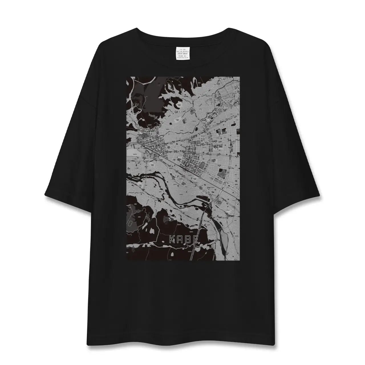 【河辺(東京都)】地図柄ビッグシルエットTシャツ