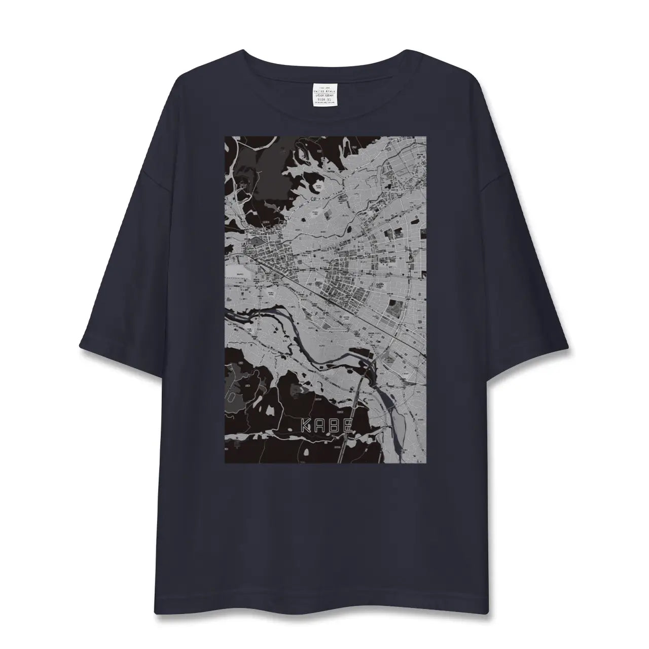 【河辺(東京都)】地図柄ビッグシルエットTシャツ