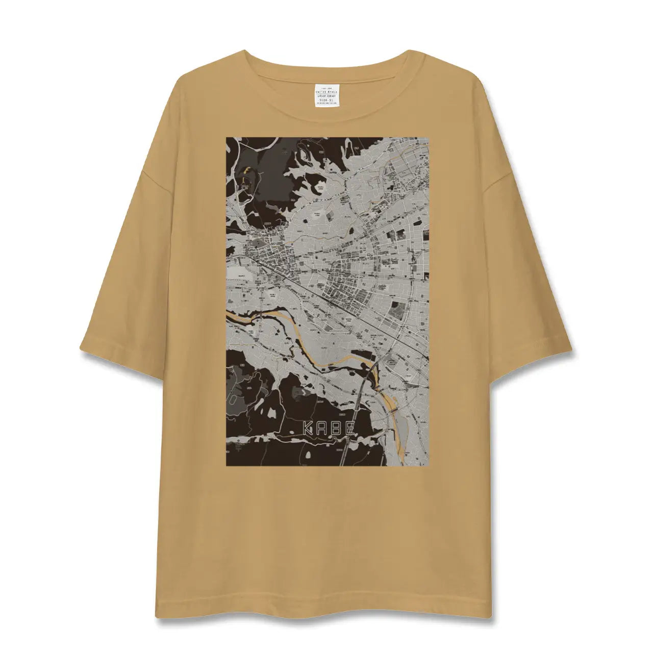 【河辺(東京都)】地図柄ビッグシルエットTシャツ