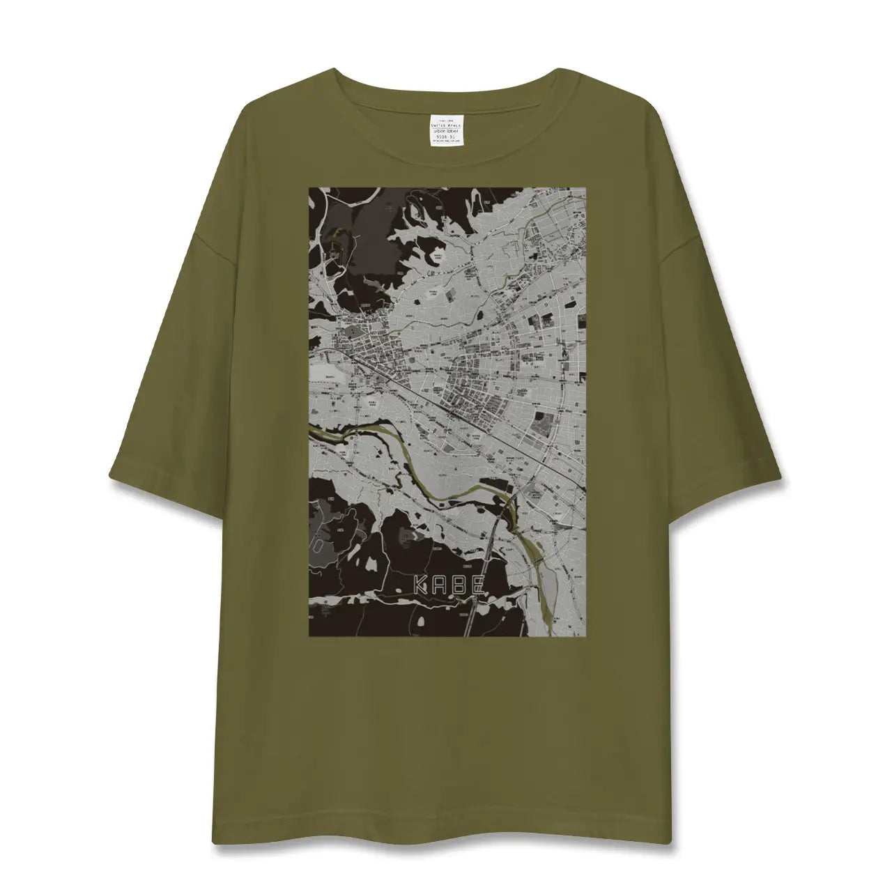 【河辺(東京都)】地図柄ビッグシルエットTシャツ