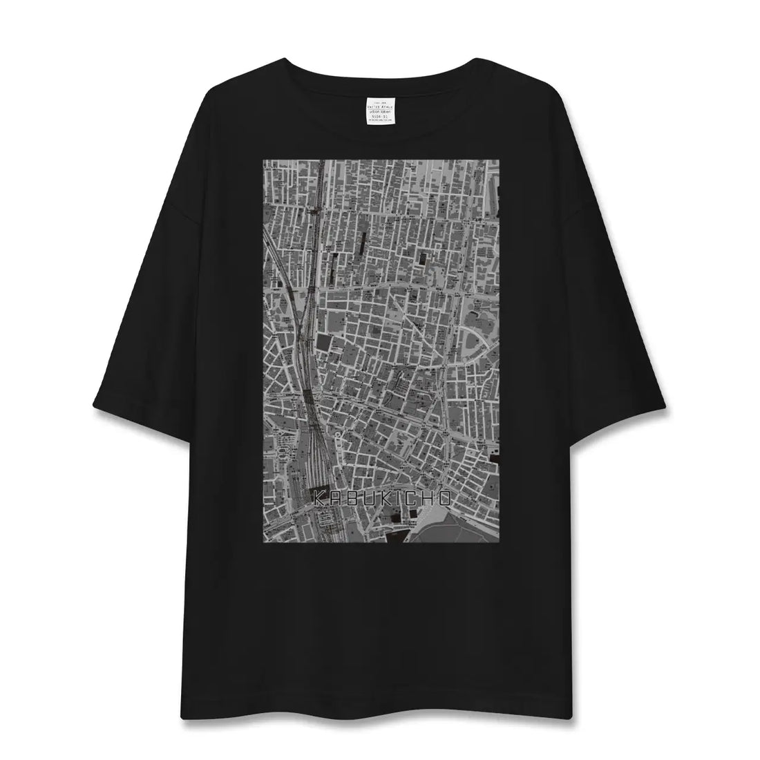 【歌舞伎町(東京都)】地図柄ビッグシルエットTシャツ