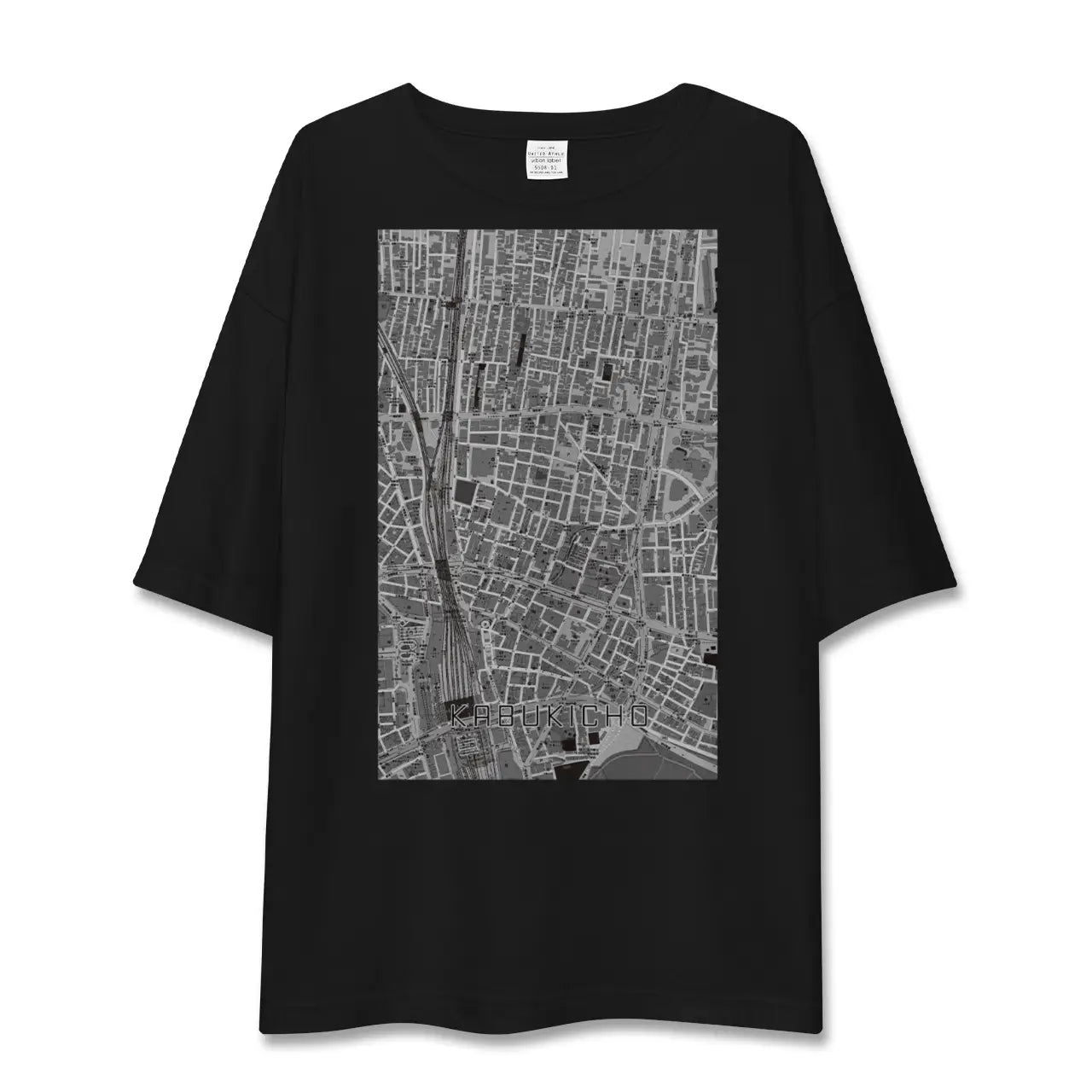 【歌舞伎町(東京都)】地図柄ビッグシルエットTシャツ