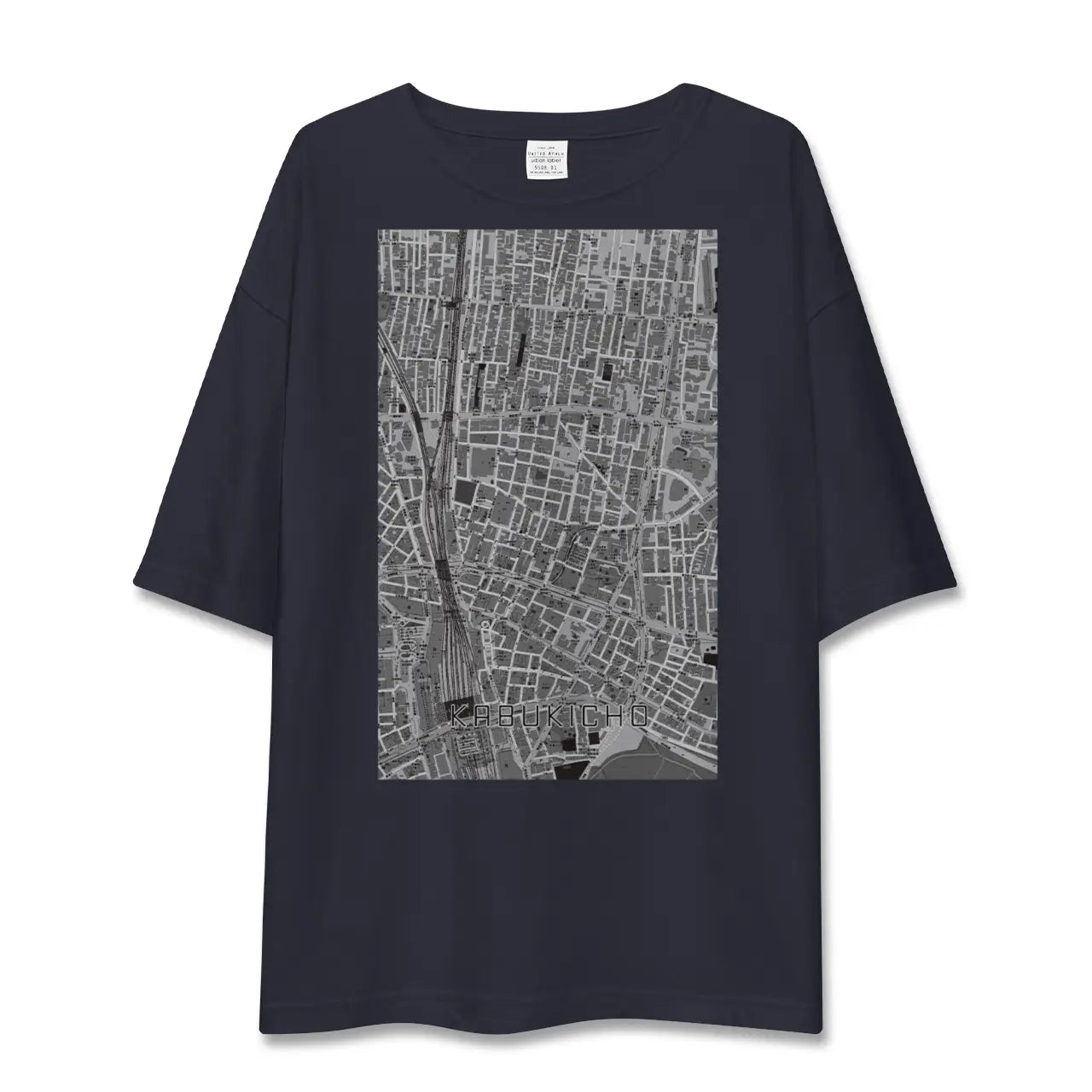 【歌舞伎町(東京都)】地図柄ビッグシルエットTシャツ