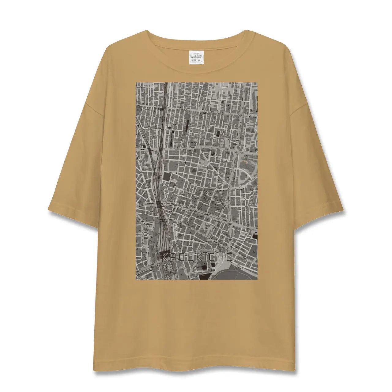 【歌舞伎町(東京都)】地図柄ビッグシルエットTシャツ