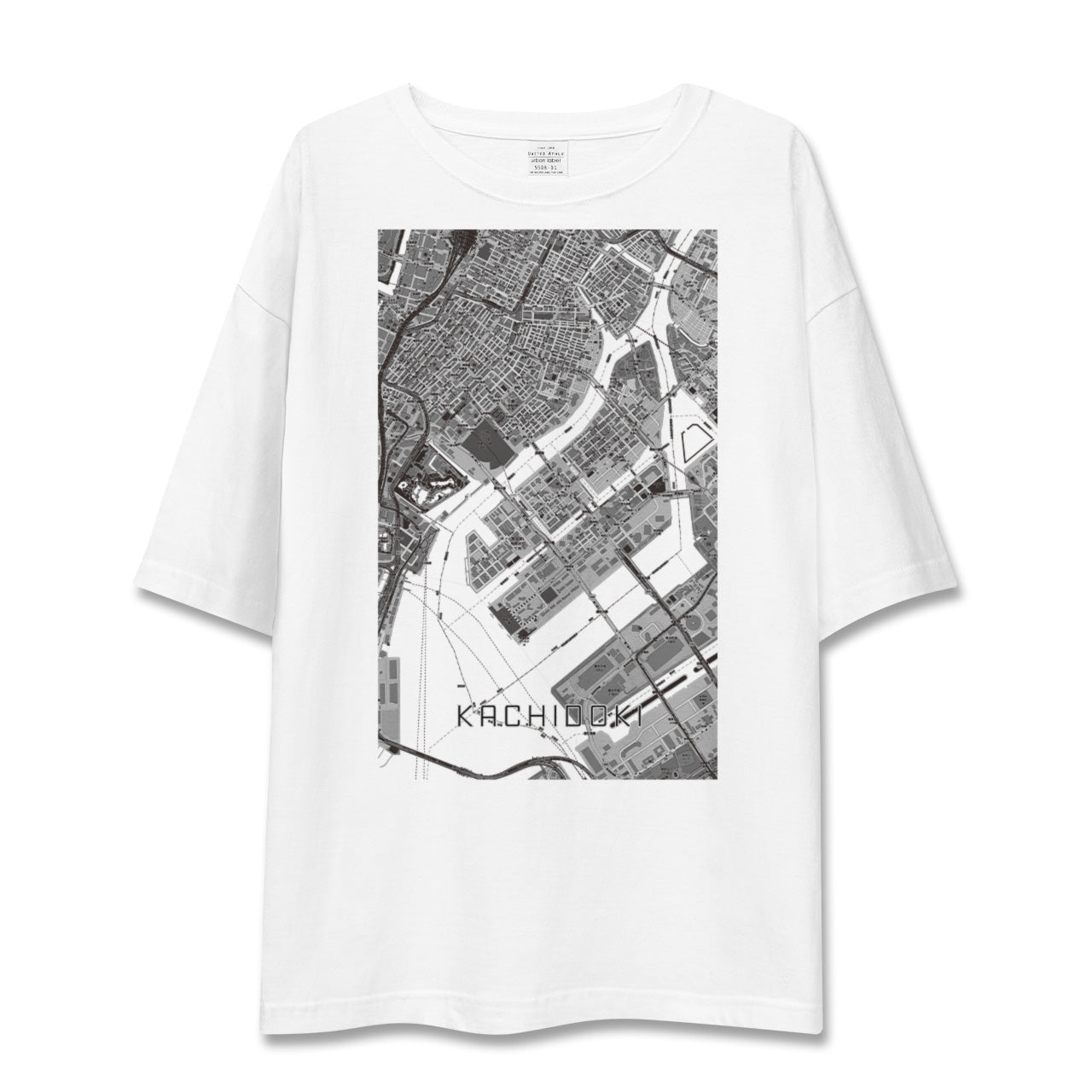 【勝どき(東京都)】地図柄ビッグシルエットTシャツ