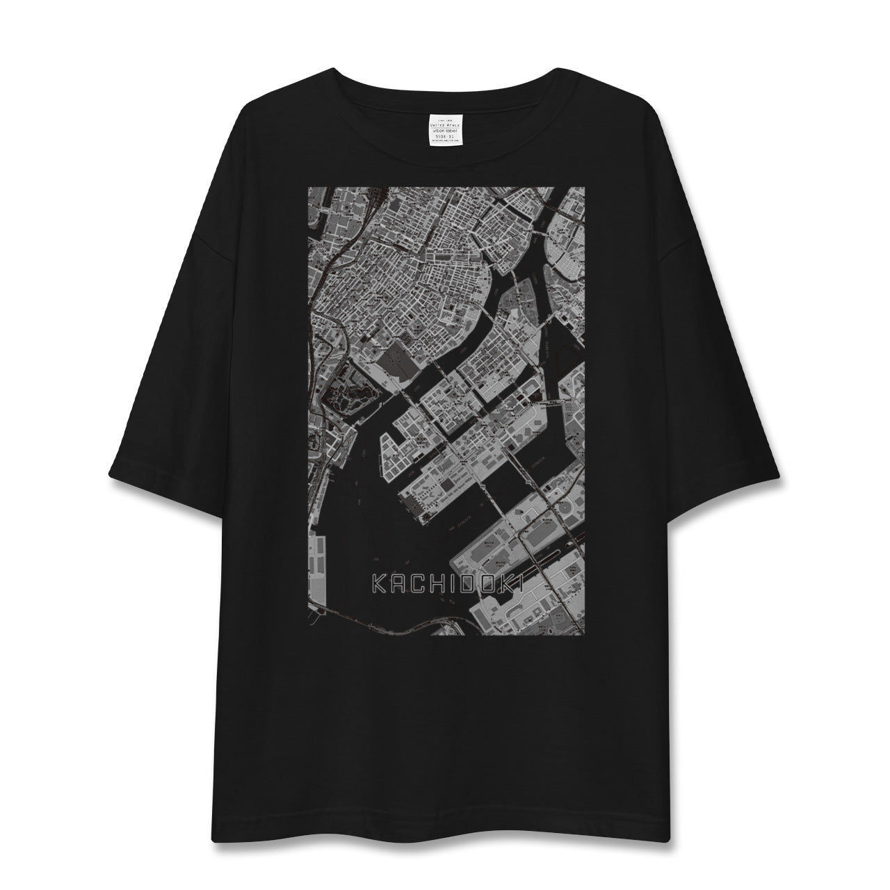 【勝どき(東京都)】地図柄ビッグシルエットTシャツ