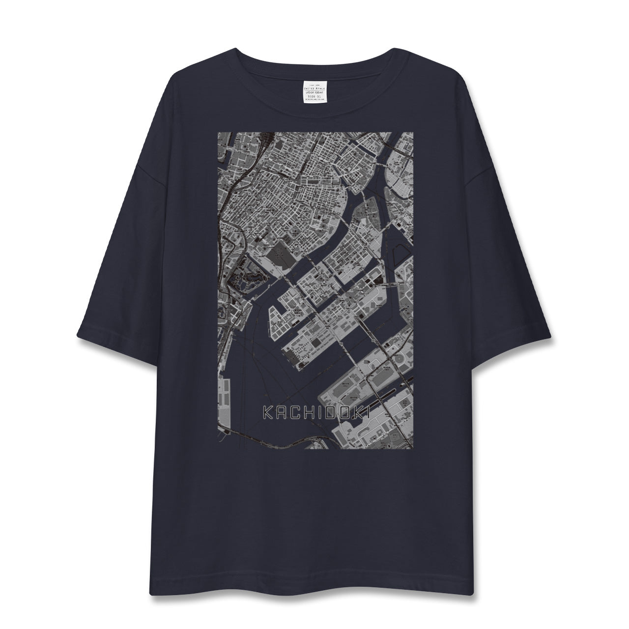 【勝どき(東京都)】地図柄ビッグシルエットTシャツ