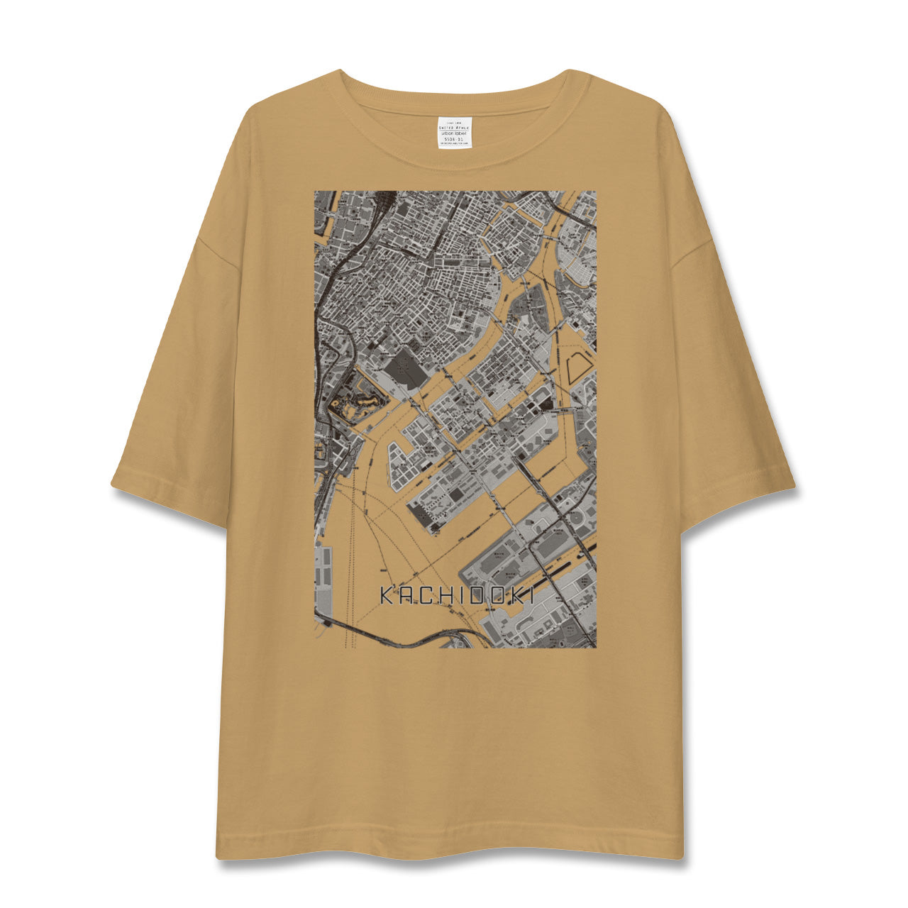 【勝どき(東京都)】地図柄ビッグシルエットTシャツ
