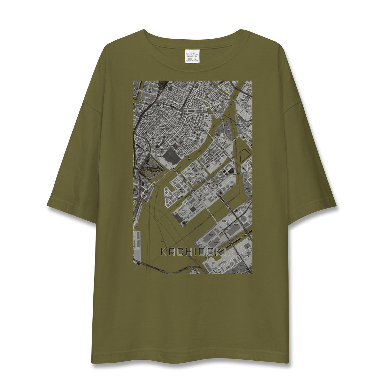 【勝どき(東京都)】地図柄ビッグシルエットTシャツ