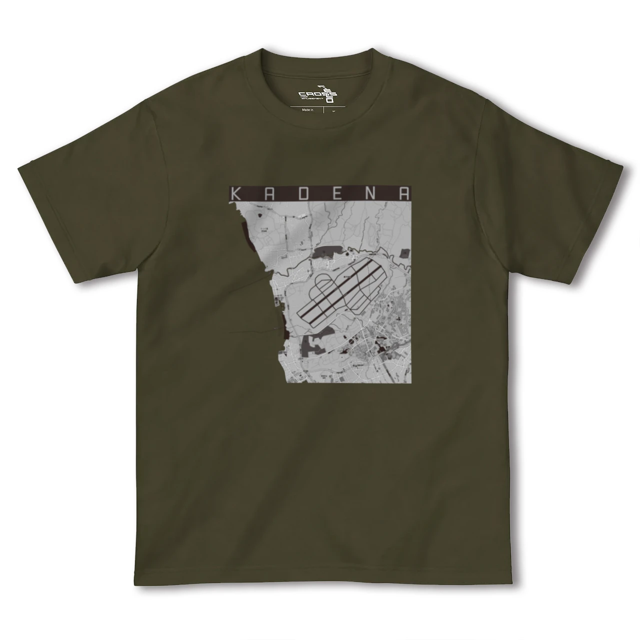 【嘉手納(沖縄県)】地図柄ヘビーウェイトTシャツ