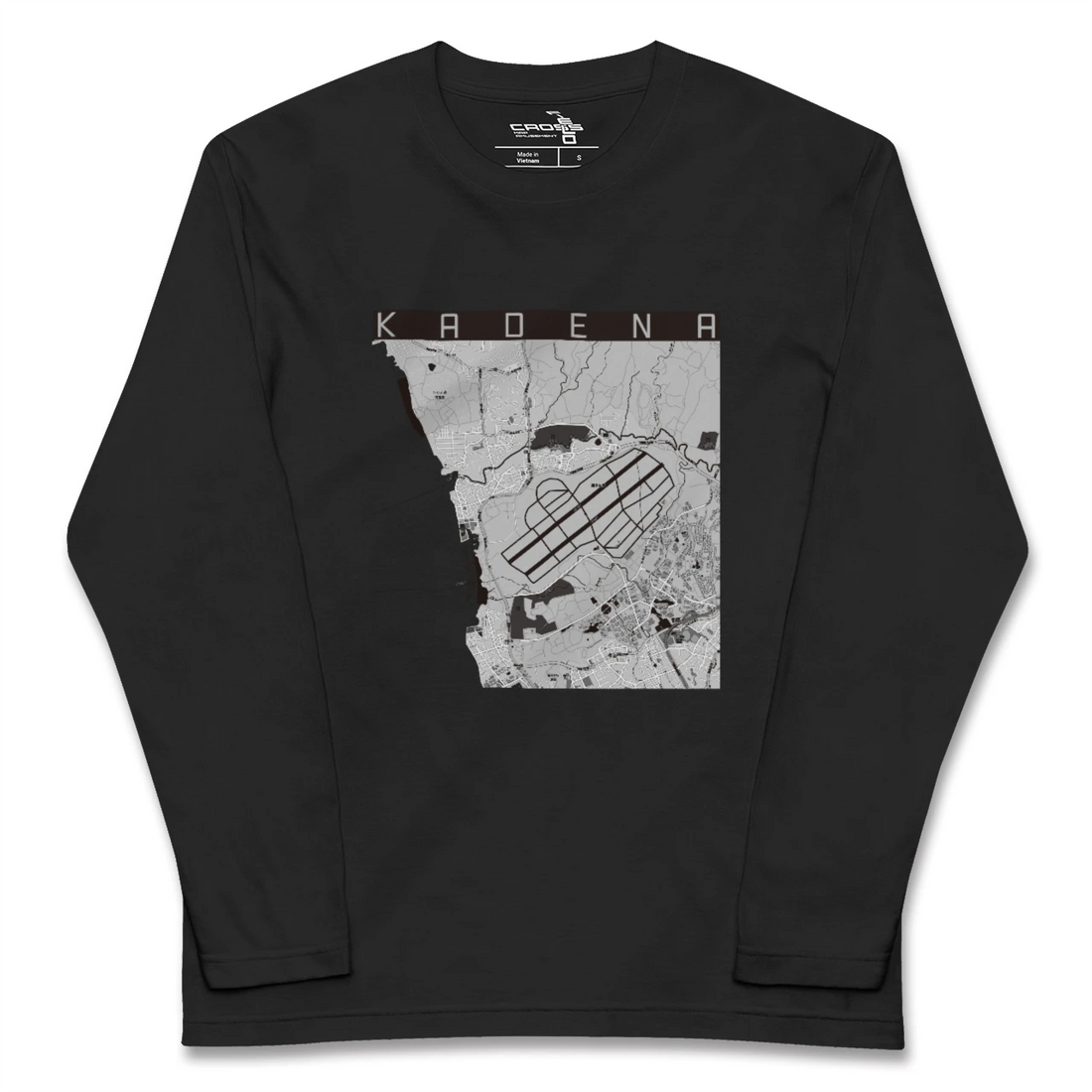 【嘉手納(沖縄県)】地図柄ロングスリーブTシャツ