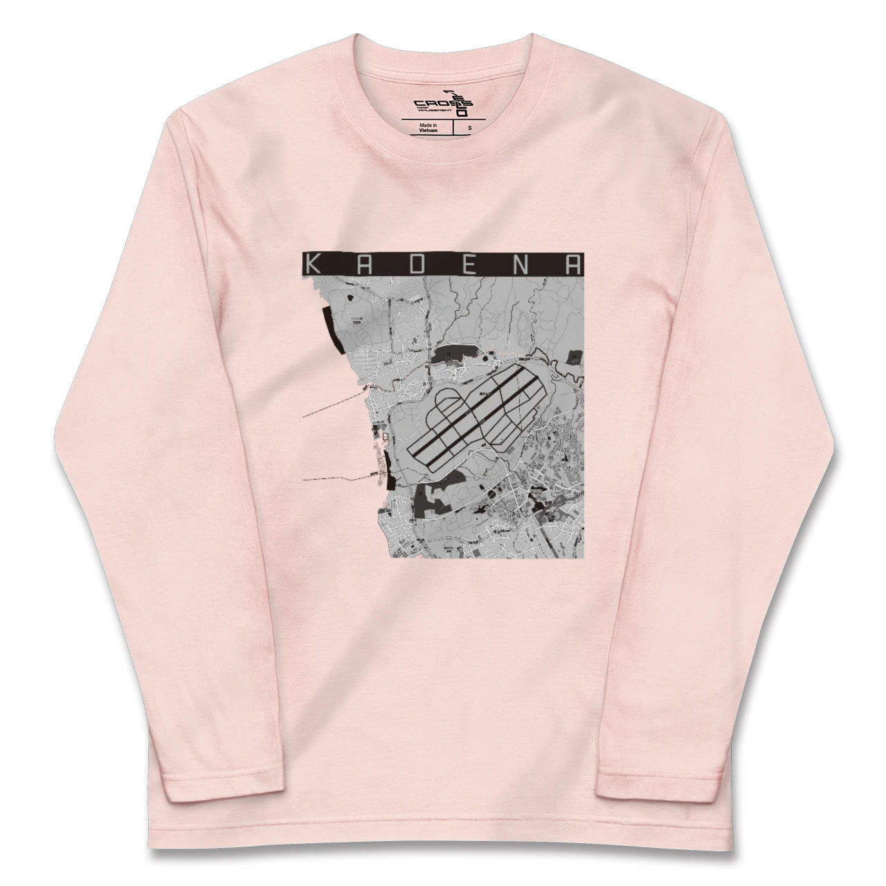 【嘉手納(沖縄県)】地図柄ロングスリーブTシャツ