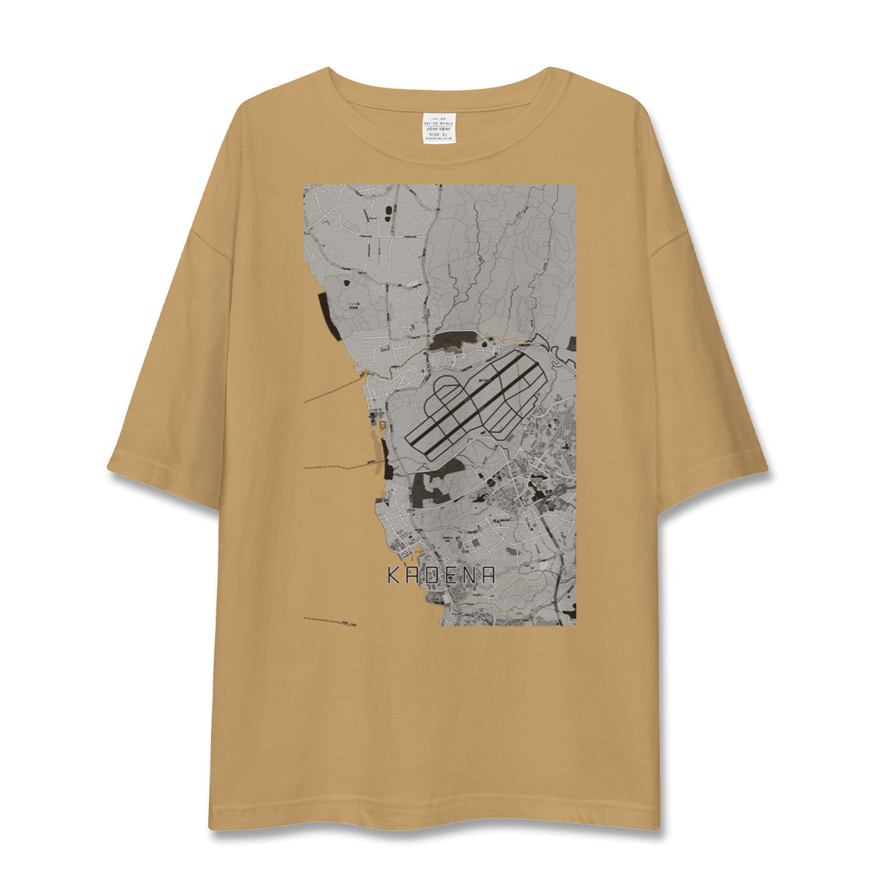 【嘉手納(沖縄県)】地図柄ビッグシルエットTシャツ