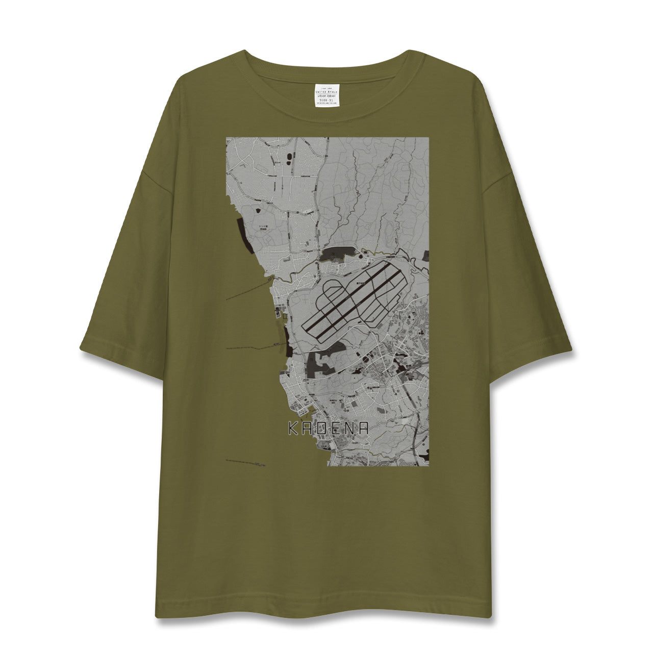 【嘉手納(沖縄県)】地図柄ビッグシルエットTシャツ