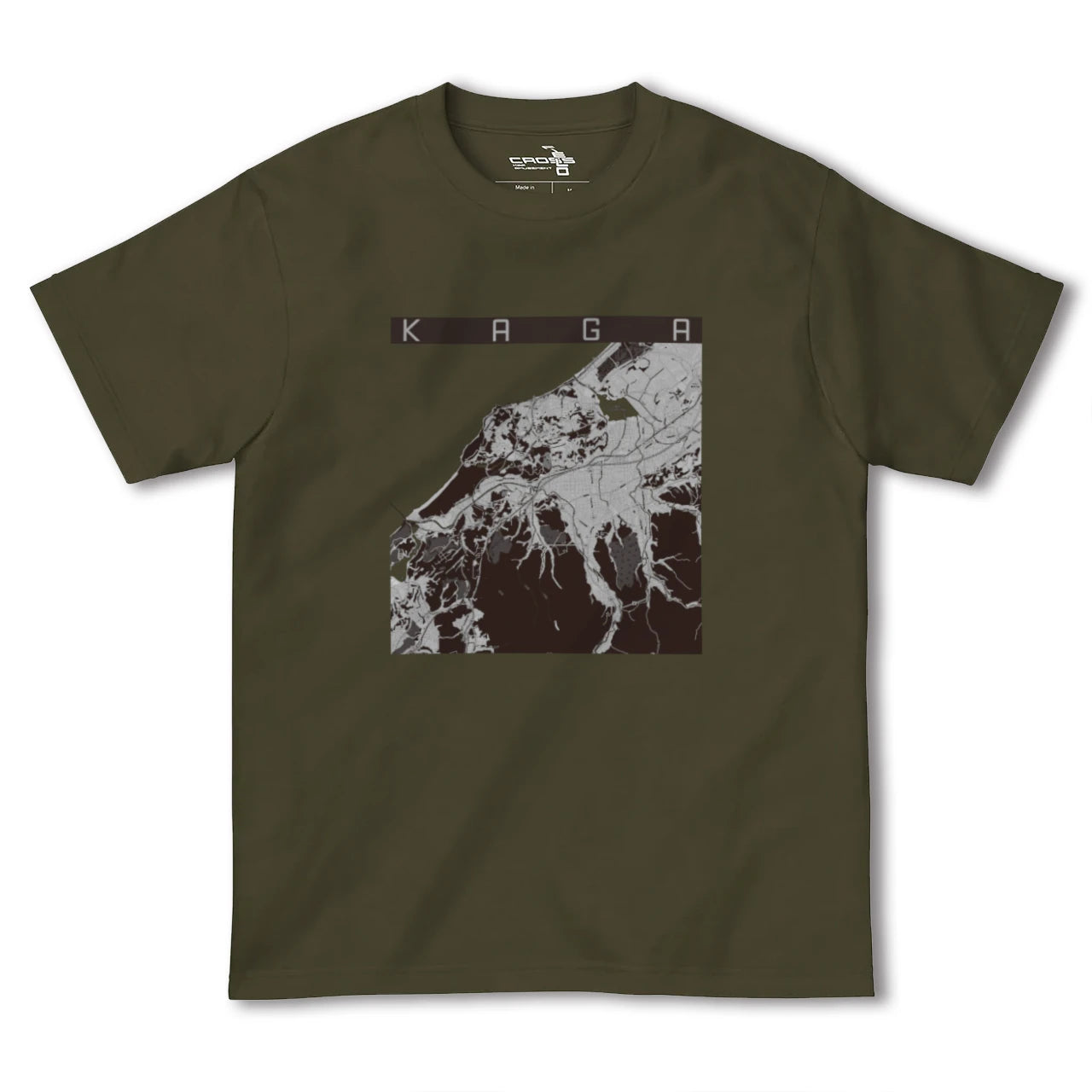 【加賀(石川県)】地図柄ヘビーウェイトTシャツ