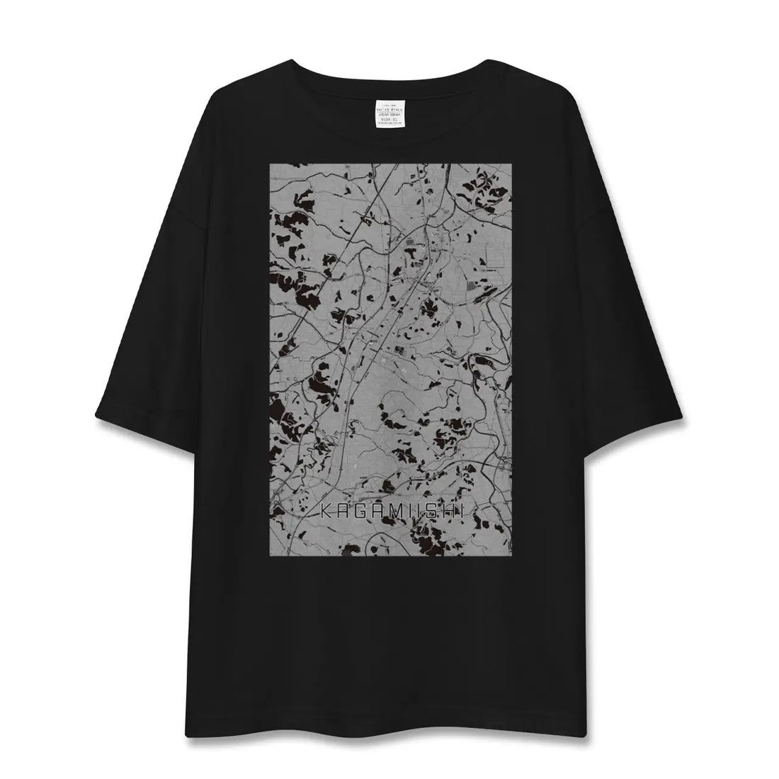 【鏡石(福島県)】地図柄ビッグシルエットTシャツ