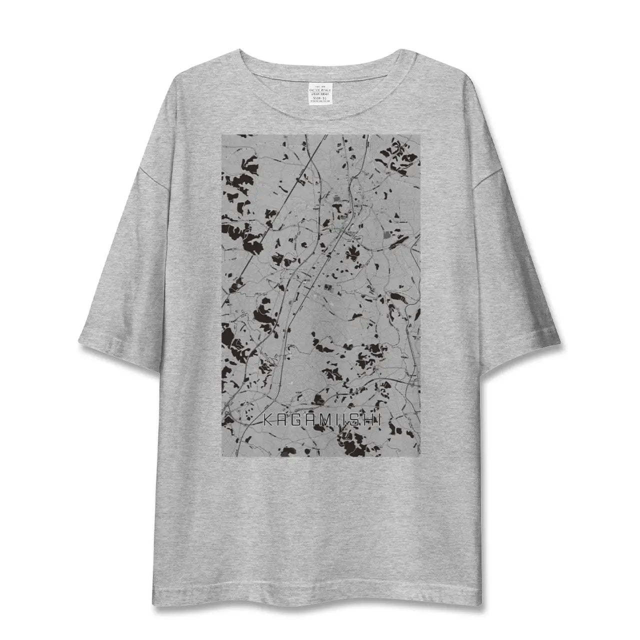 【鏡石(福島県)】地図柄ビッグシルエットTシャツ