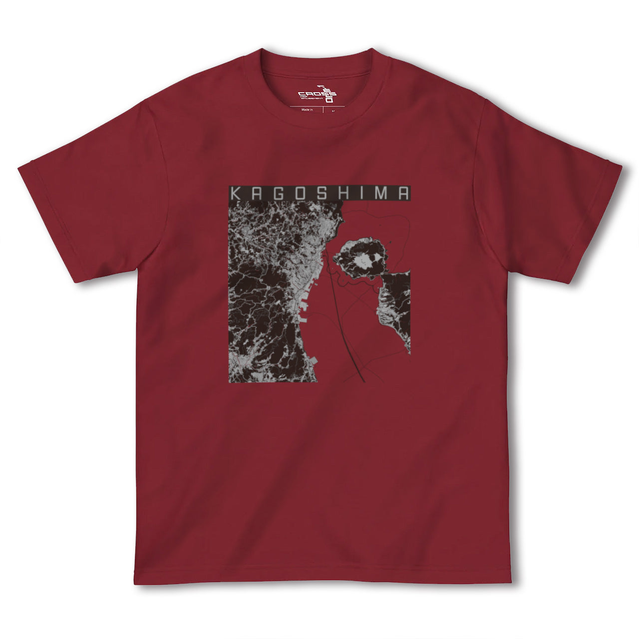 【鹿児島2(鹿児島県)】地図柄ヘビーウェイトTシャツ