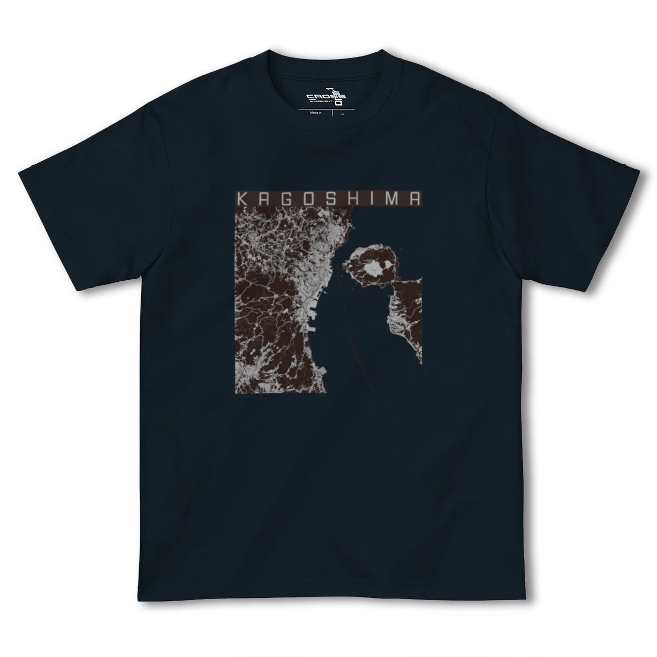【鹿児島2(鹿児島県)】地図柄ヘビーウェイトTシャツ