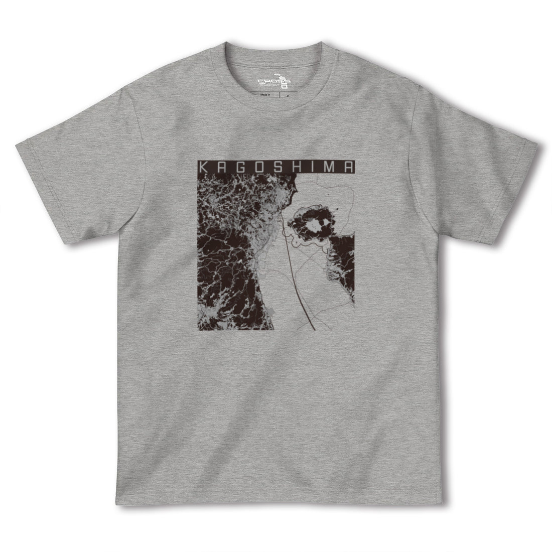 【鹿児島2(鹿児島県)】地図柄ヘビーウェイトTシャツ