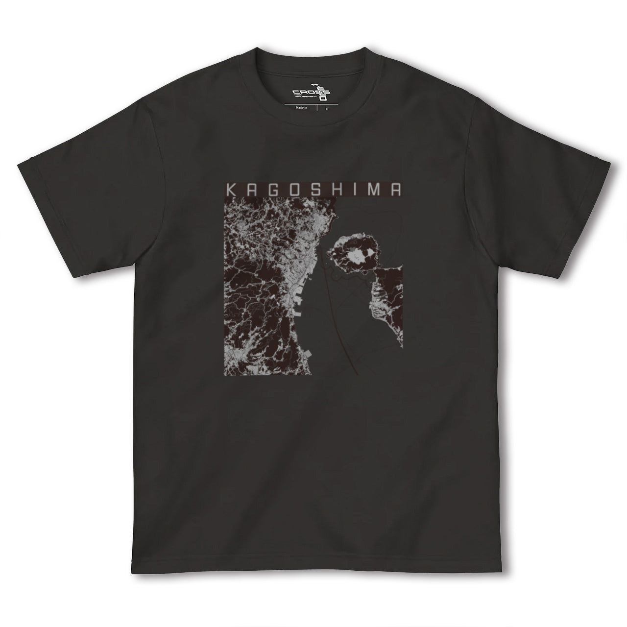 【鹿児島2(鹿児島県)】地図柄ヘビーウェイトTシャツ