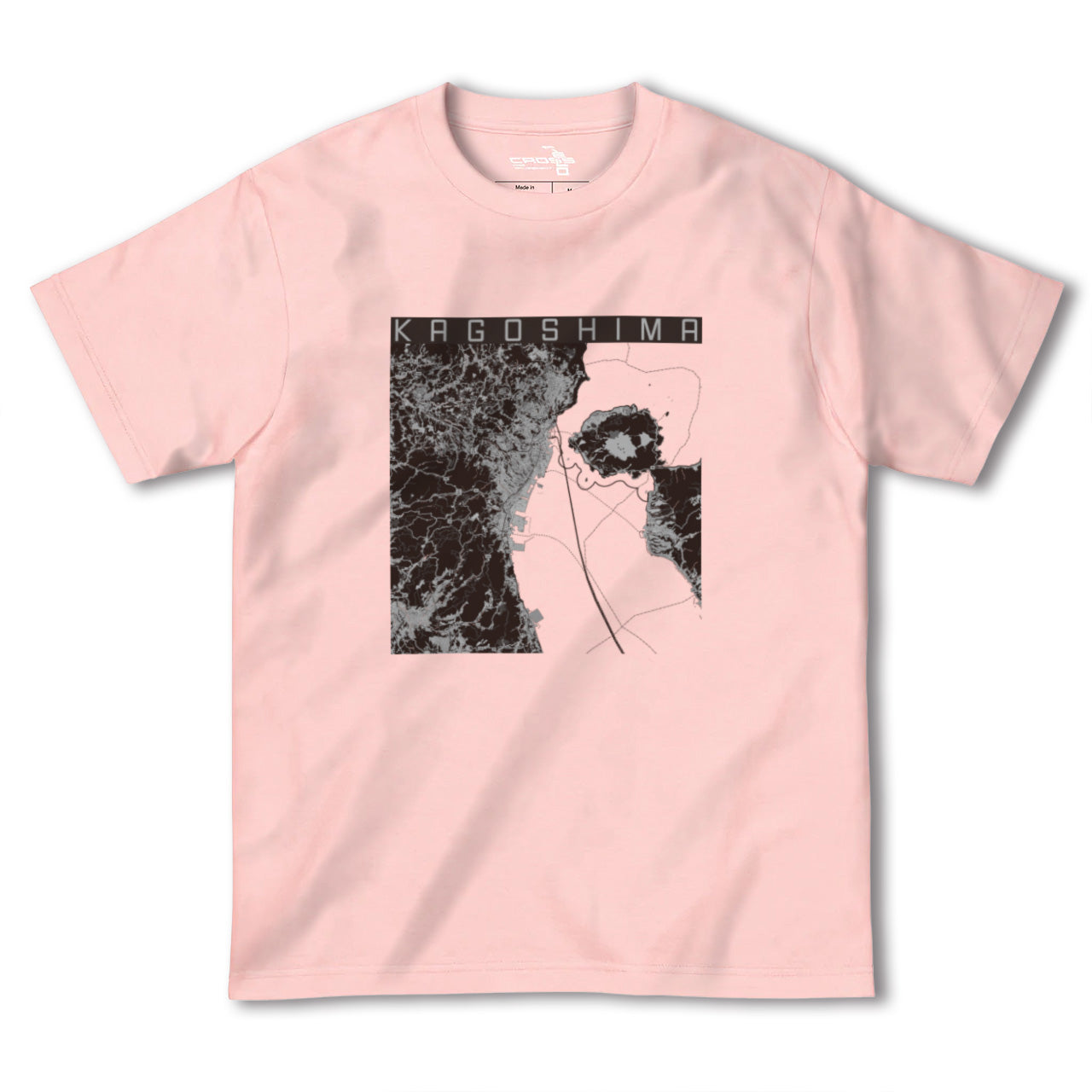 【鹿児島2(鹿児島県)】地図柄ヘビーウェイトTシャツ