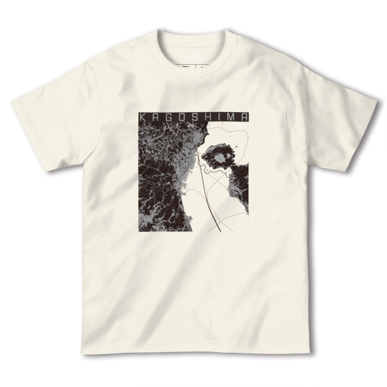 【鹿児島2(鹿児島県)】地図柄ヘビーウェイトTシャツ