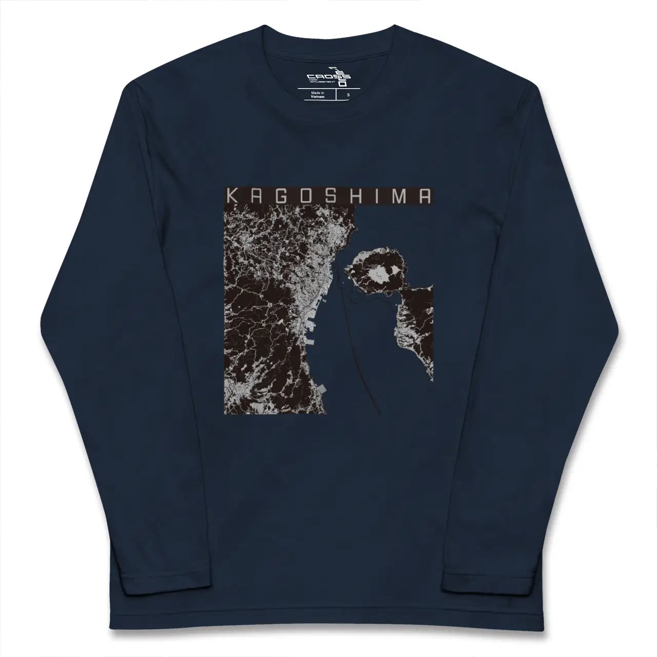 【鹿児島2(鹿児島県)】地図柄ロングスリーブTシャツ