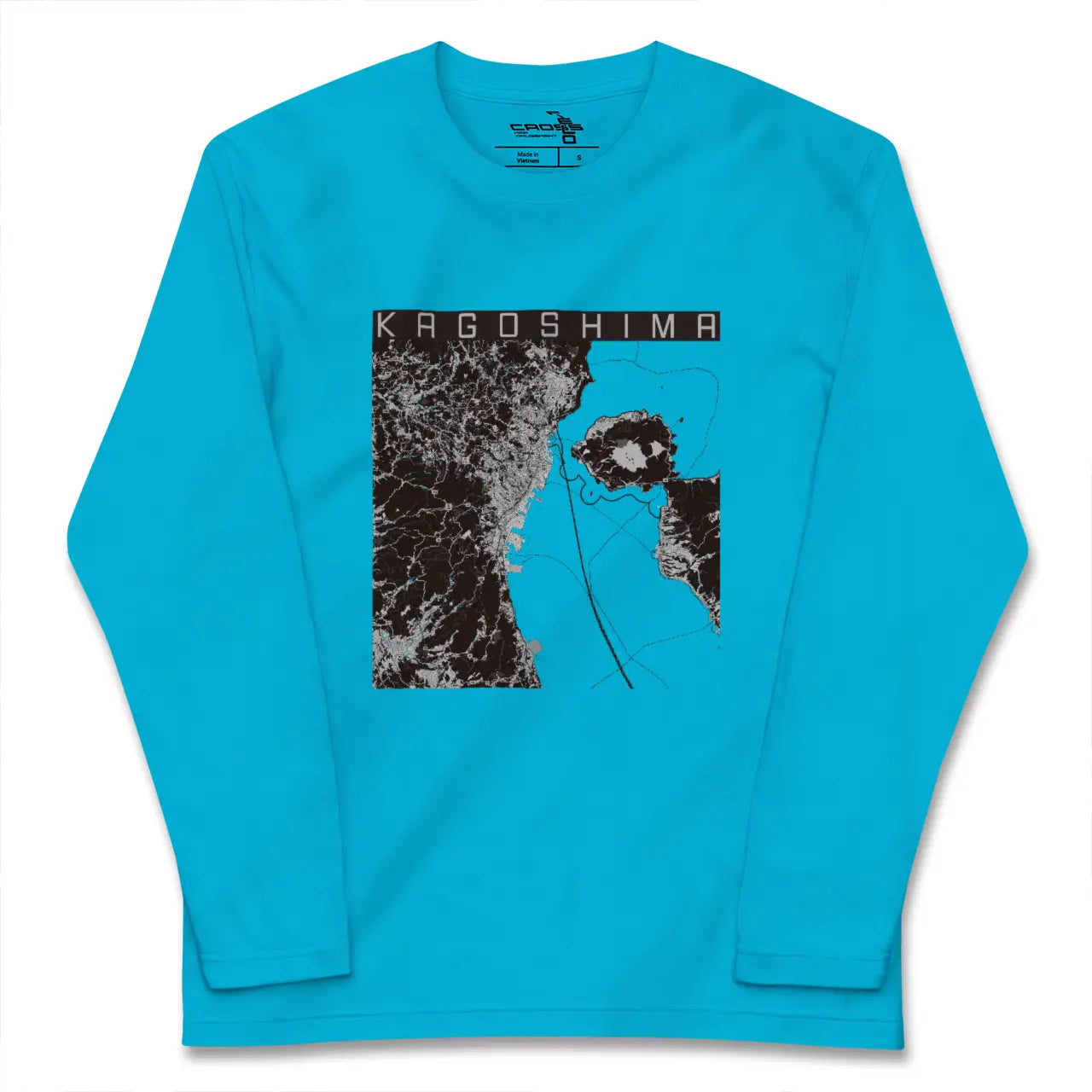 【鹿児島2(鹿児島県)】地図柄ロングスリーブTシャツ