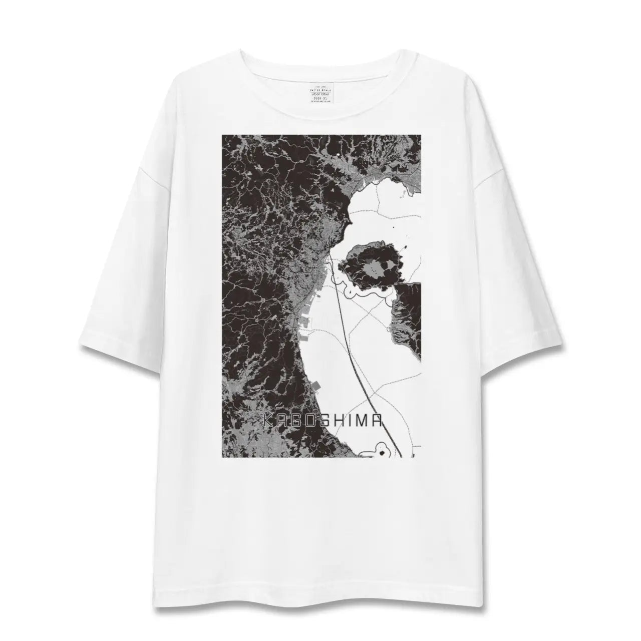 【鹿児島2(鹿児島県)】地図柄ビッグシルエットTシャツ