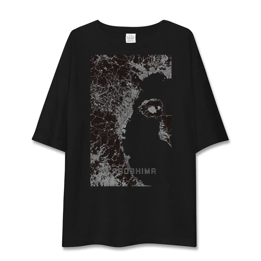 【鹿児島2(鹿児島県)】地図柄ビッグシルエットTシャツ