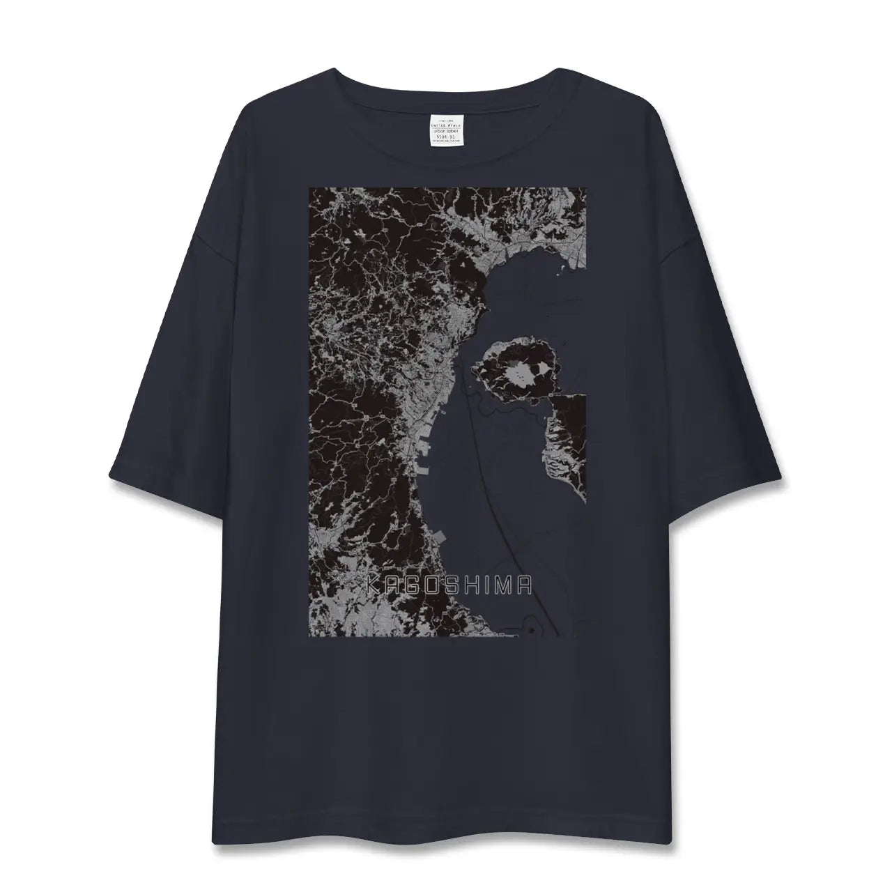 【鹿児島2(鹿児島県)】地図柄ビッグシルエットTシャツ