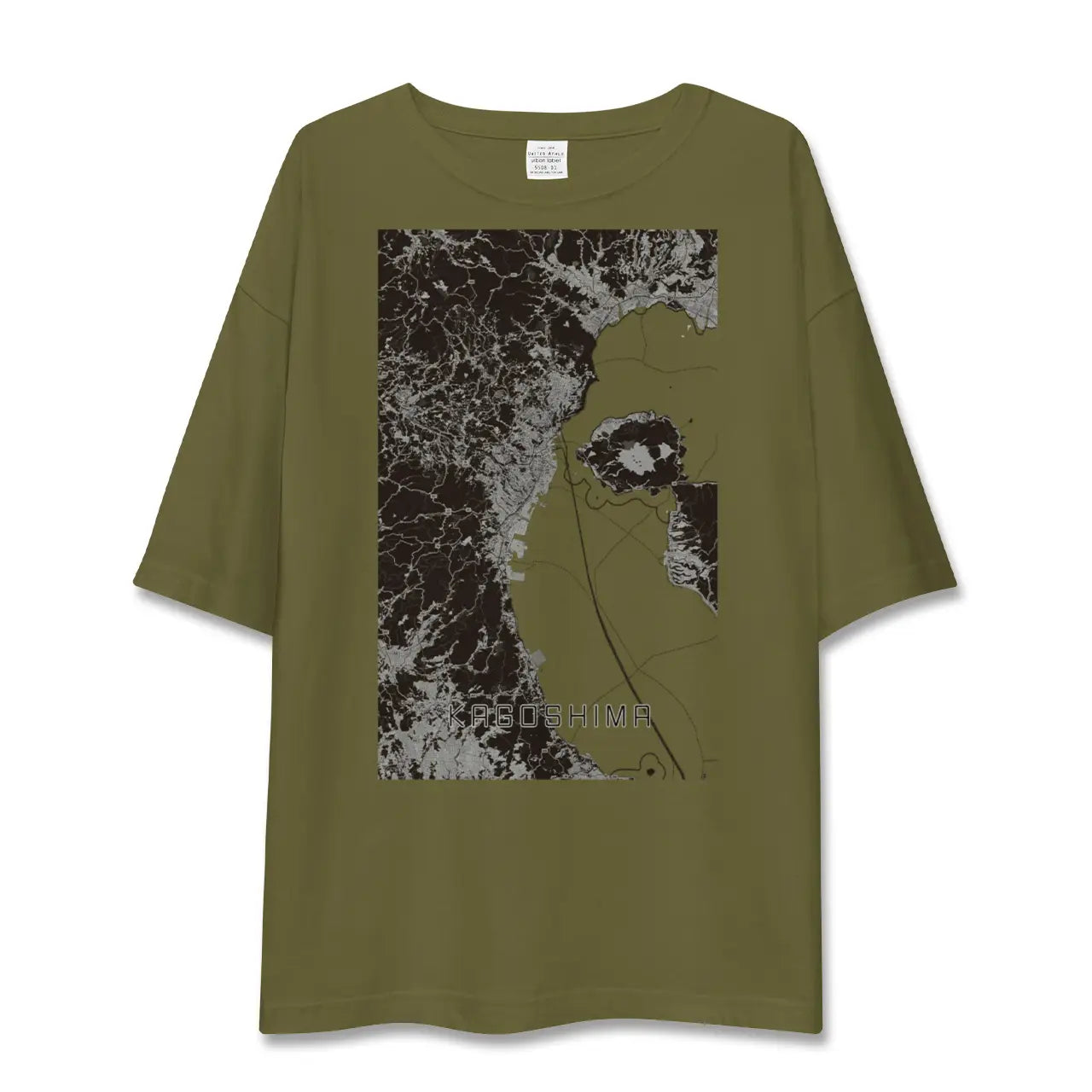 【鹿児島2(鹿児島県)】地図柄ビッグシルエットTシャツ