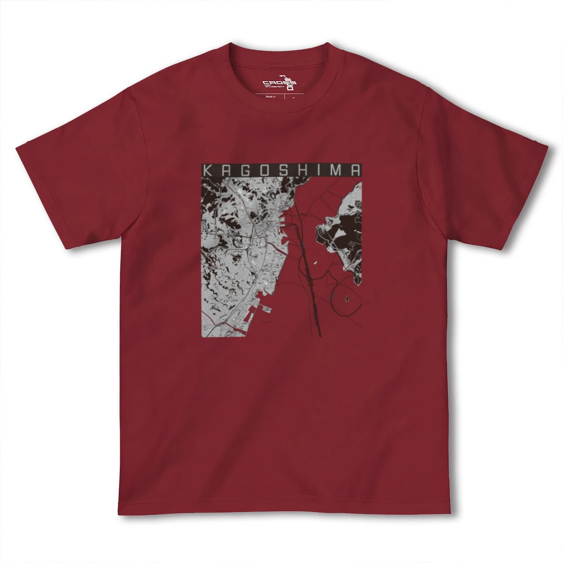 【鹿児島(鹿児島県)】地図柄ヘビーウェイトTシャツ