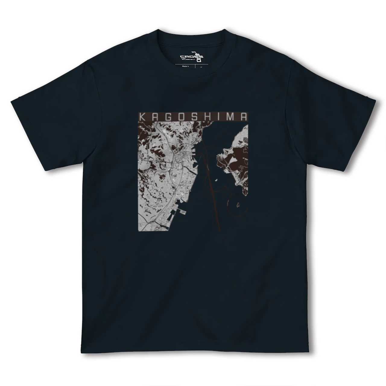 【鹿児島(鹿児島県)】地図柄ヘビーウェイトTシャツ